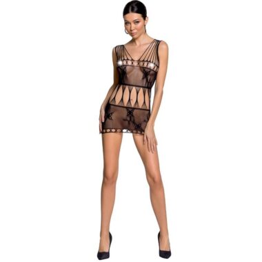 Passion - Woman Bs090 Bodystocking Schwarz One Size