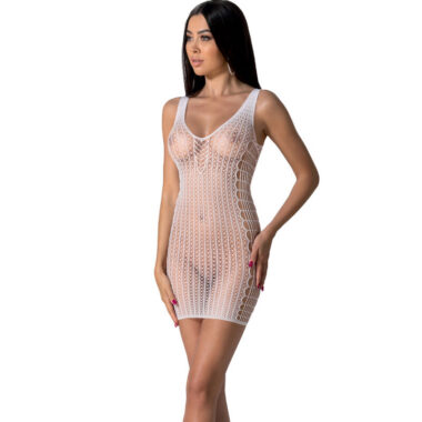 Passion - Bs097 Weisser Bodystocking, One Size