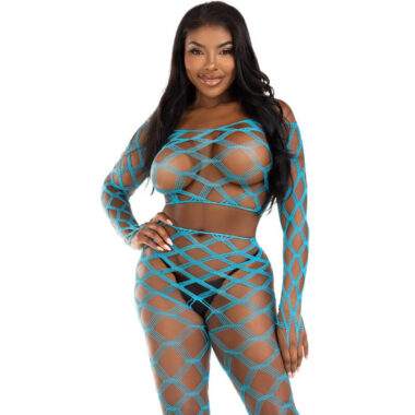 Leg Avenue - Top & Leggins Hardcore Blau