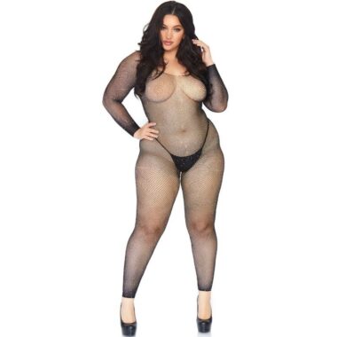 Leg Avenue – Crystalized Net Body Stocking 1x-2x