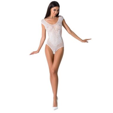 Passion - Woman Bs064 Weisser Bodystocking, One Size