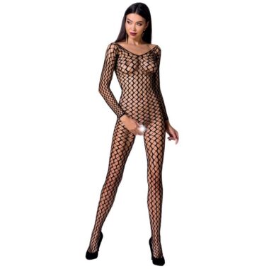 Passion - Woman Bs068 Bodystocking Schwarz One Size