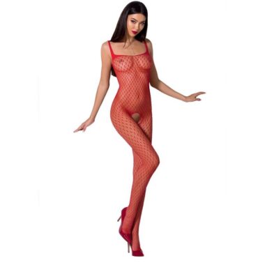 Passion - Woman Bs071 Roter Bodystocking, One Size