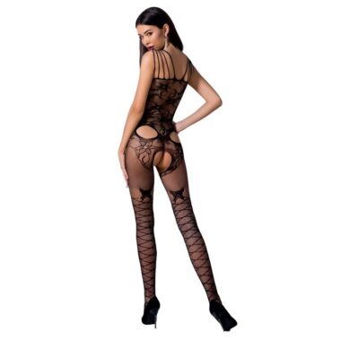 Passion - Woman Bs076 Bodystocking One Size Schwarz