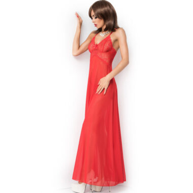 Chilirose - CR 3883 Babydoll Lang Rot S/M