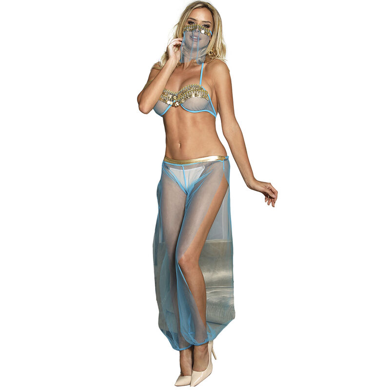 Subblime - Indien-Stil Blaues Dessous-Set L/Xl