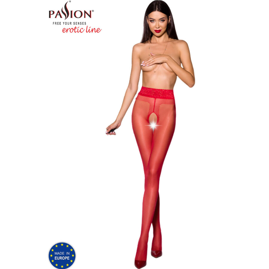 Passion - Tiopen 001 Rote Strumpfhose 1/2 20 Den