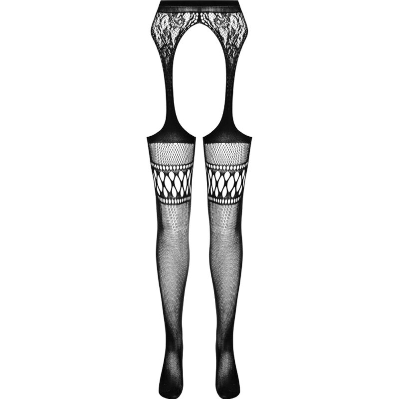 Passion - S026 Schwarze Strumpfstrumpfhose, One Size