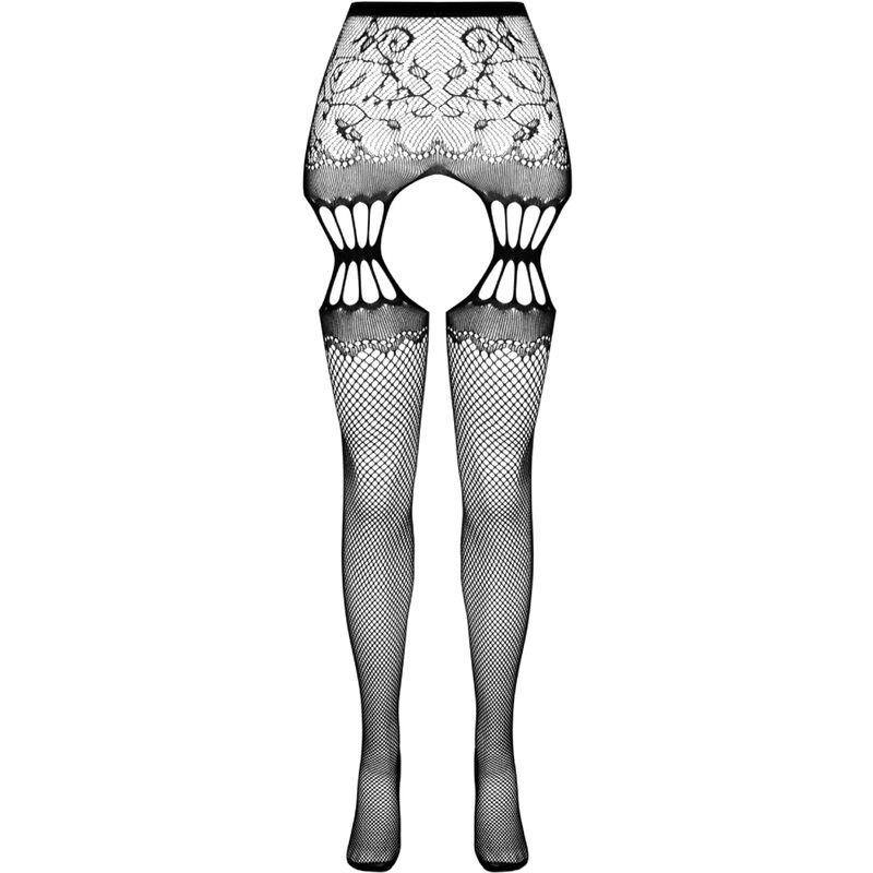 Passion - S027 Schwarze Strumpfstrumpfhose, One Size