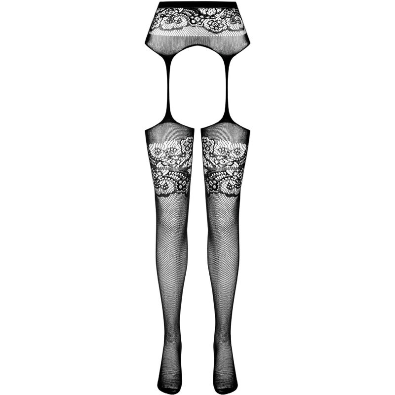 Passion - S029 Schwarze Strumpfstrumpfhose, One Size